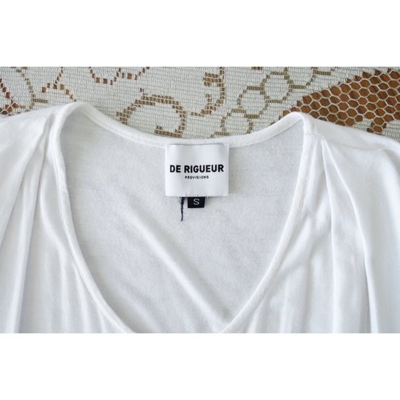 De Rigueur White Jersey Sleeveless Tank Top sz S - Picture 4 of 6